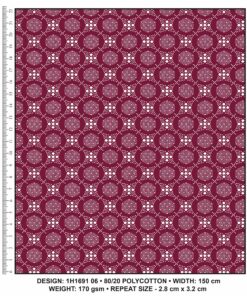 KWA NOBANTU MAROON & WHITE - H1691 06