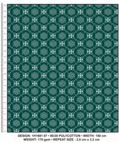 KWA NOBANTU BOTTLE GREEN & WHITE - H1691 07