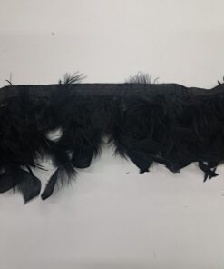 FANCY FEATHER TRIMMING - BLACK