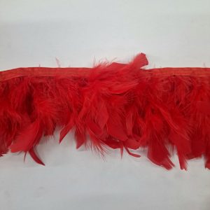 FANCY FEATHER TRIMMING - RED
