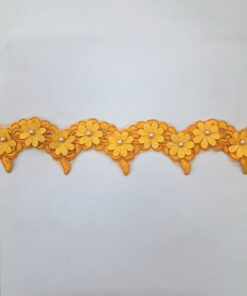 FANCY LACE TRIMMING - MUSTARD
