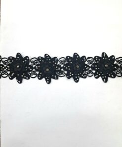 FANCY LACE TRIMMING - BLACK