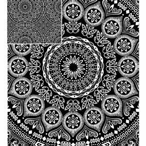 THREE CATS CW06 BLACK & WHITE SHWESHE XH1185 06