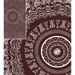 THREE CATS CW01 BROWN & WHITE SHWESHWE  H1483 01