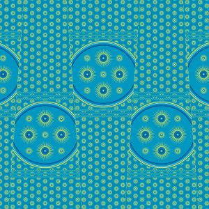 PANELS COLOUR 272 TURQ - YELLOW/NAVY & WHITE