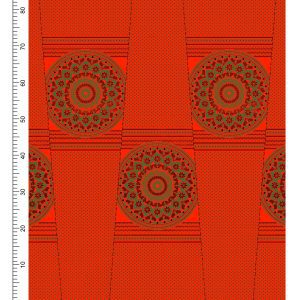 THREE CATS CW16 ORANGE - LIME & BLACK SHWESHWE PANELS Q1522 16