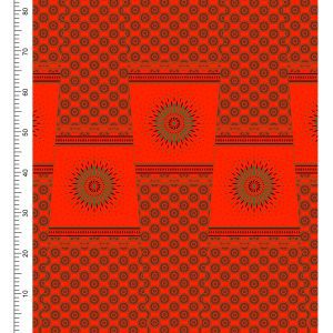 THREE CATS CW16 ORANGE - LIME & BLACK SHWESHWE PANELS Q1654 16