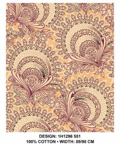 THREE CATS CW551 CREAM - MAROON/ORANGE & BLACK SHWESHWE H1296 551