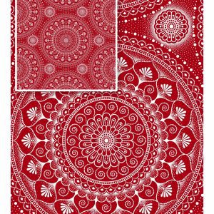 THREE CATS CW03 RED & WHITE SHWESHWE H1747 03