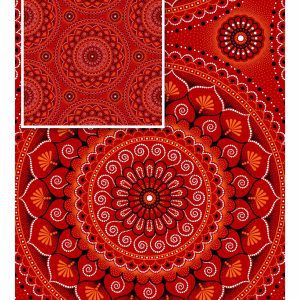 THREE CATS CW531 RED - ORANGE/WHITE & BLACK SHWESHWE H1748 531