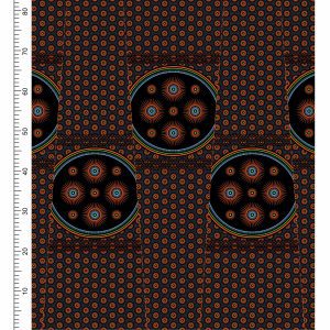 THREE CATS CW191 BLACK - ORANGE/LIME & TURQ SHWESHWE PANELS Q1480 191