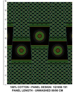 THREE CATS CW191 BLACK - ORANGE/LIME & TURQ SHWESHWE PANELS Q1656 191