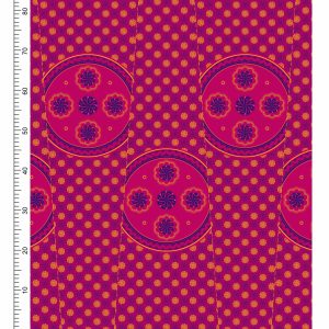 THREE CATS CW50 PINK - BLUE & GOLD SHWESHWE PANELS HR2 50