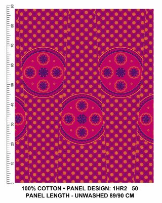 THREE CATS CW50 PINK - BLUE & GOLD SHWESHWE PANELS HR2 50