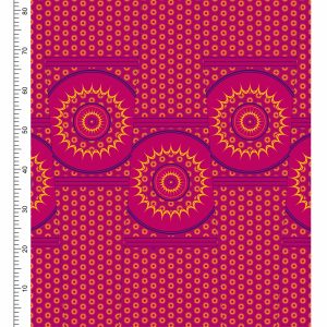 THREE CATS CW50 PINK - BLUE & GOLD SHWESHWE PANELS Q1561 50