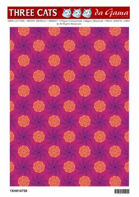 THREE CATS CW50 PINK - BLUE & GOLD SHWESHWE XH0147 50